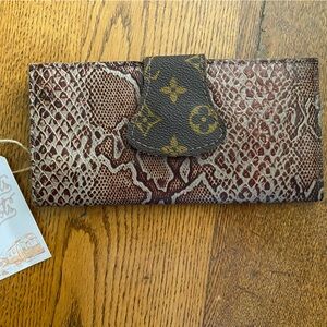 No Roots Boots LV Up Cycled Vuitton Leather Wallet